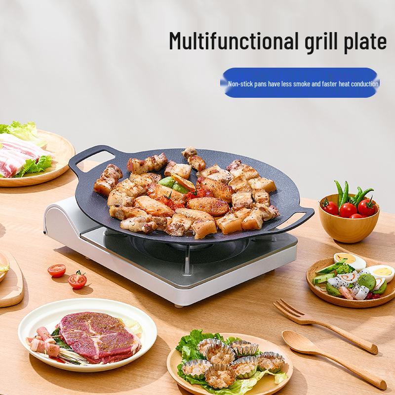 Portable Multi-Functional Non-Stick Maifan Stone Outdoor BBQ Camping Pan