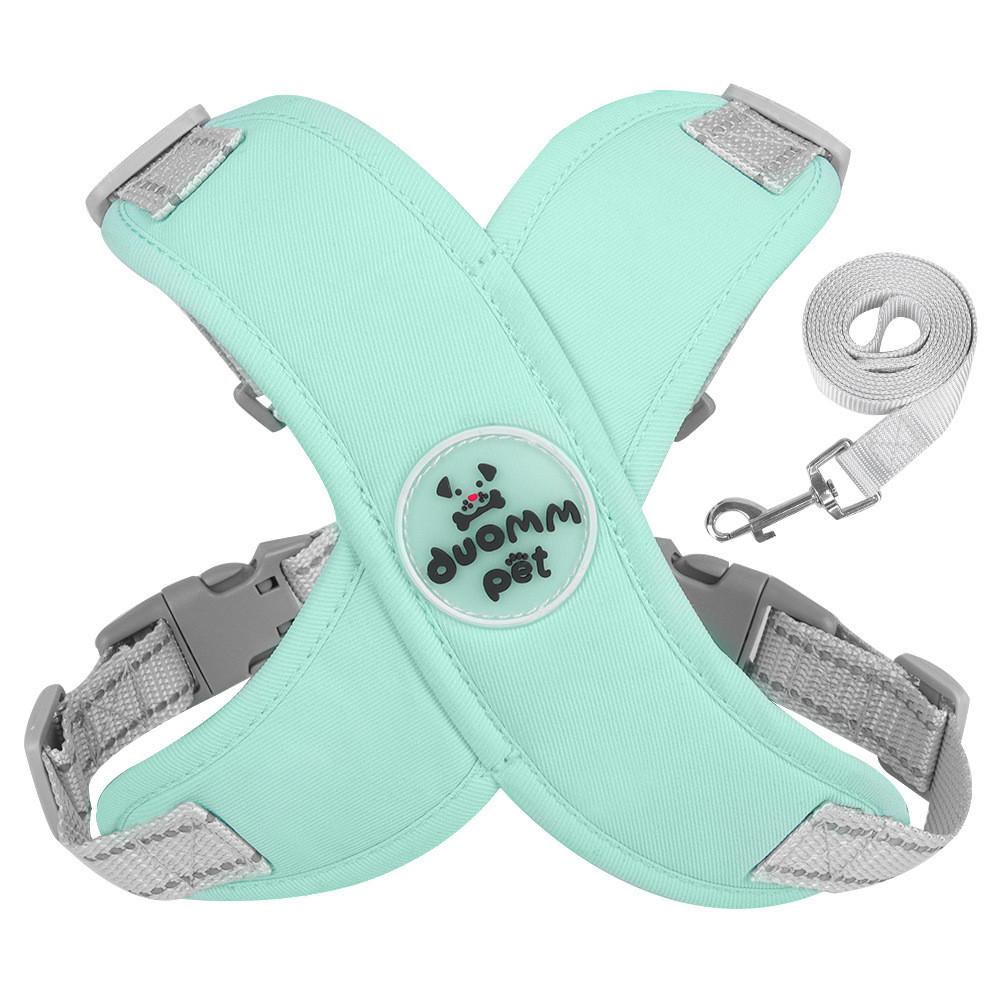 

Pet Harness With Reflective Leash For Small Medium Large Dogs Pet Supplies S зелёный