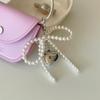 Bag Pendant Bow Keychain Keyring Pearl Bow Phone Charms Pendant Heart Phone Chains  Women Girls