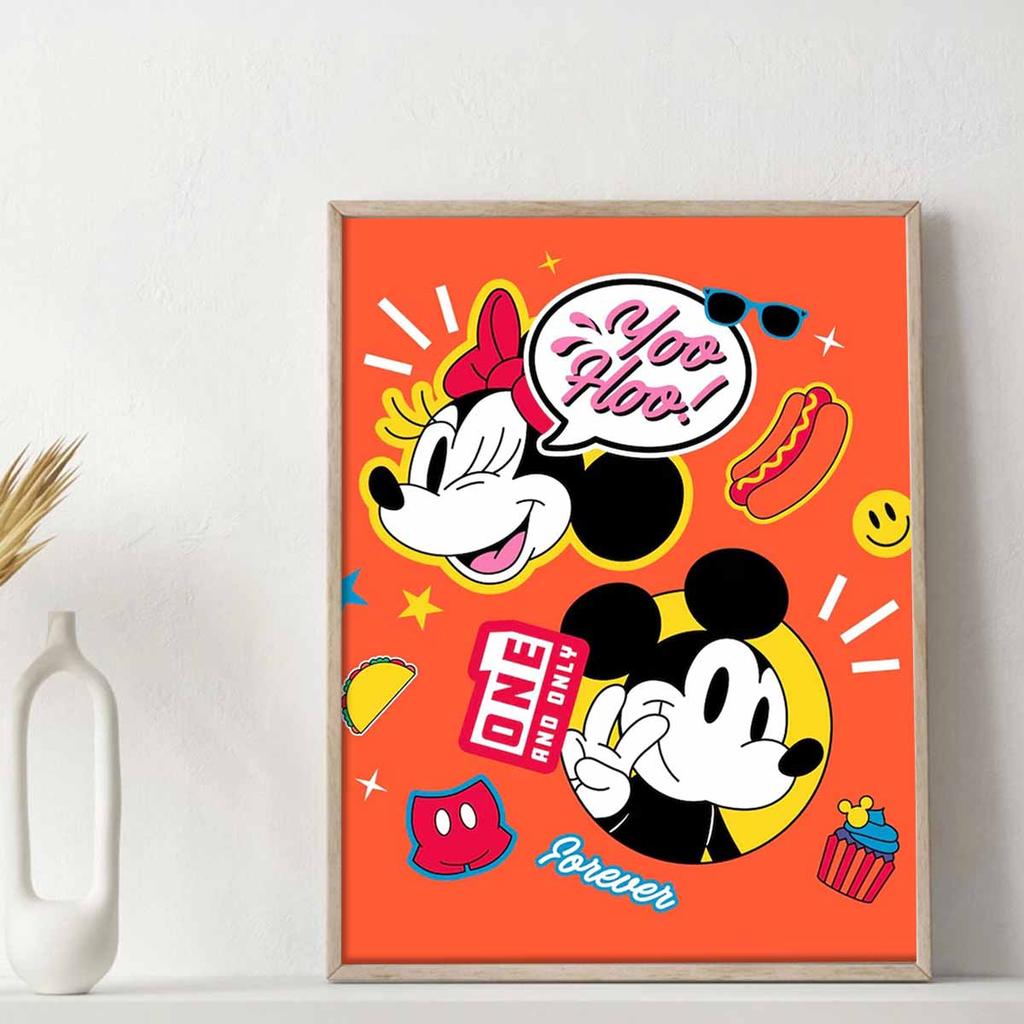 DIY Diamond Painting Minnie Mickey's Headshot Cross Stitch Kit Mosaic Art Diamond Painting Full Circle Diamond Home Decoration