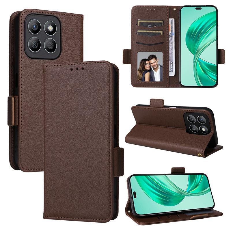 Flip Cases For Honor X8C 4G Leather Case [Flip Vintage Leather] Shockproof Durable Retro Protective Cover