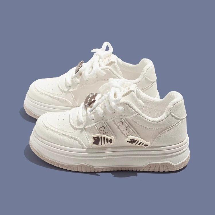 Girls shoes 2025 spring and autumn new niche bread shoes little girls sports shoes children's casual board shoes little white shoes