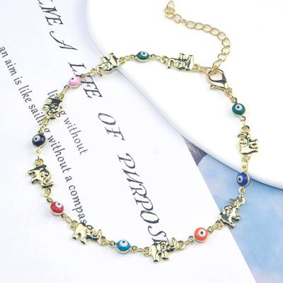 New Online Celebrity Elephant Eyes Anklet Leg Chain Female High Sense Niche Simple Foot Ornaments.