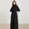 Gejin Women's Slim-Fit Short-Sleeve Trench Coat
