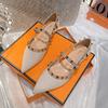 Fashion Women Shoes Rivet Sandals Girl Beautiful Hollow Out Pumps Casual Flat Casual Shoes