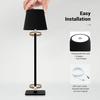 Cordless Hotel Usb Rechargeable Table Lamp Touch Sensor Desk Lamp 3 Colors Adjustable Led light for Bedroom Hotel Living Room