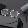 Vintage Quadratische Sonnenbrille für Herren Steampunk Sonnenbrille Retro Damen Punk Stil Modebrille Retro Shades Gafas De Sol