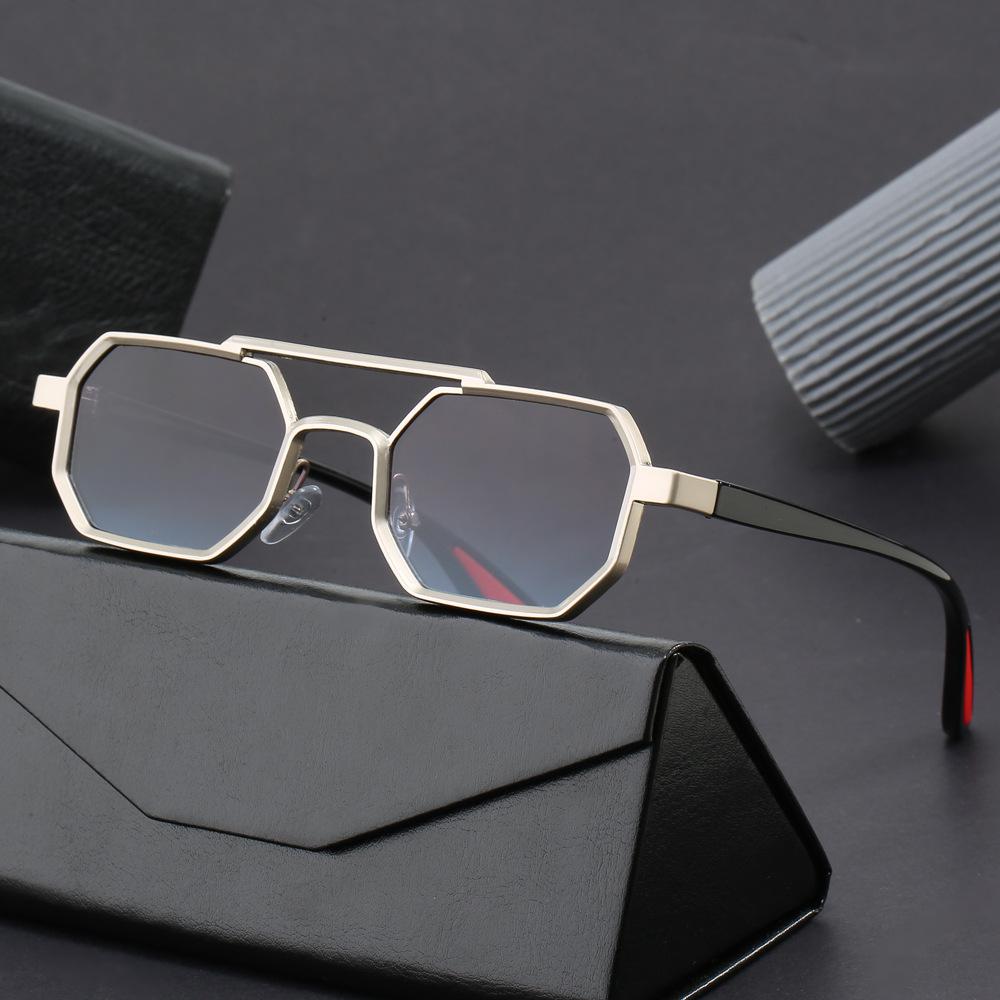 Vintage Quadratische Sonnenbrille für Herren Steampunk Sonnenbrille Retro Damen Punk Stil Modebrille Retro Shades Gafas De Sol