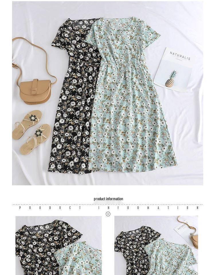 Women's Summer Casual T-shirt Dress for Middle-Aged and Elderly Moms