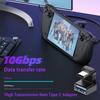 Adaptador OTG tipo C de 100 W, resolução 4K, 60 Hz, transferência de dados de alta velocidade de 10 Gbps, formato em U, ângulo de 180 graus, tipo C para adaptador de extensão USB 3.1
