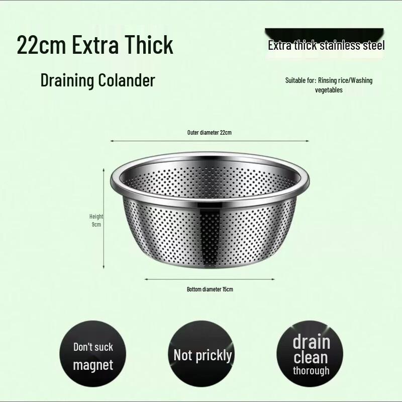 Dedelai 304 Stainless Steel Kitchen Basins & Colanders