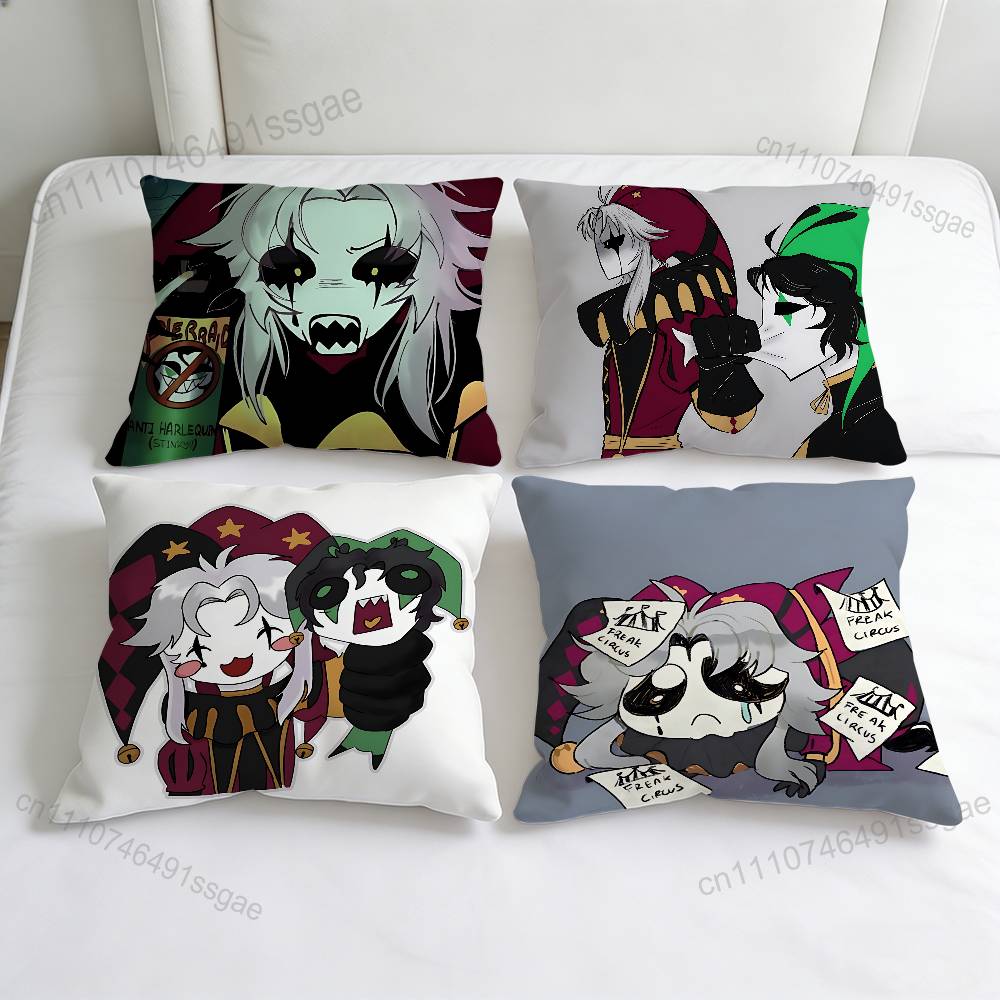 FFreak PPierrots CCircus Square Pillow Cover Decorative Throw Pillow Case for Sofa Couch Bed Home Car Living Room Decoration