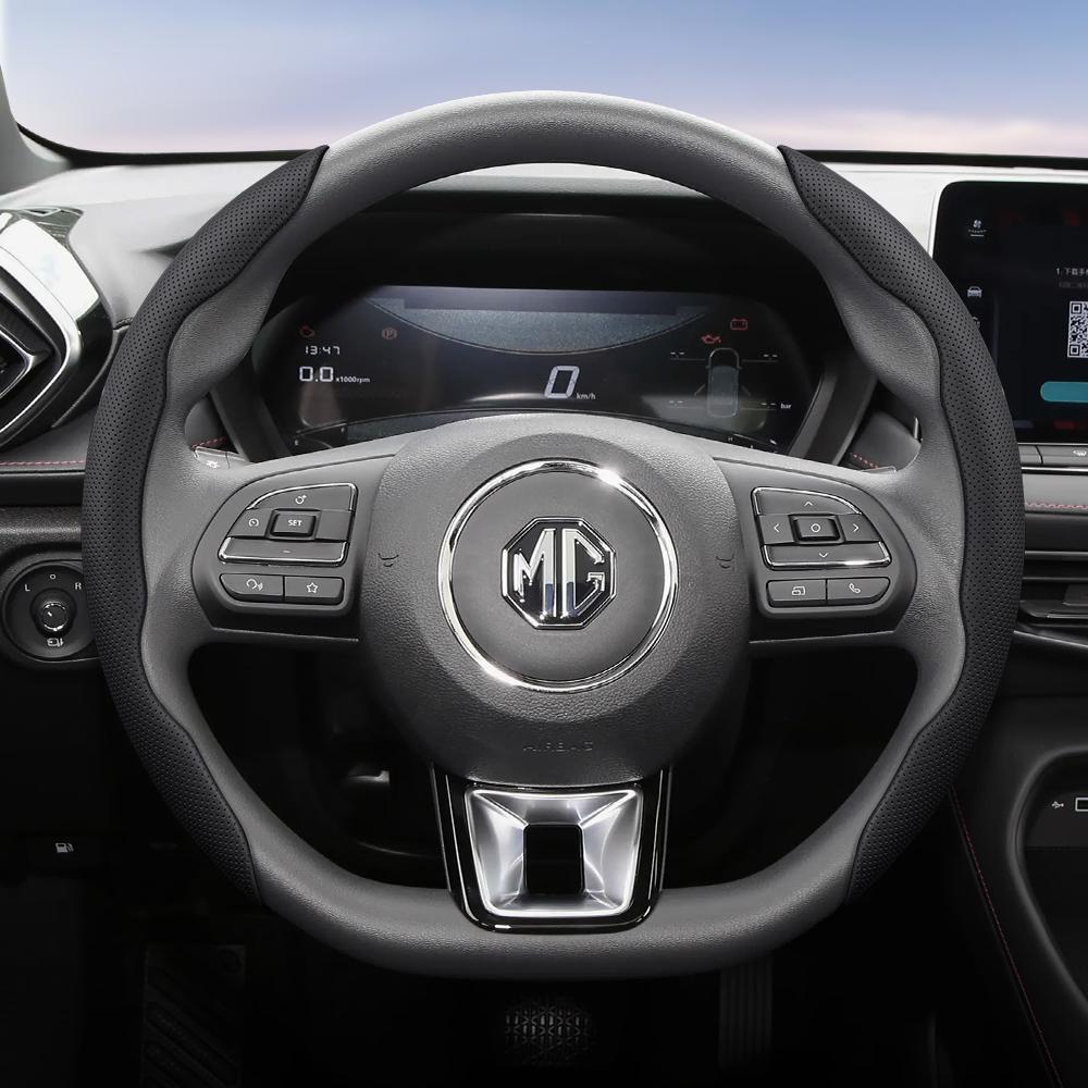 Geeignet für Mg Atmungsaktive Leder-Lenkradabdeckung mit segmentiertem Schnellverschluss-Design, Rutschfest und Langlebig, Zs Hector Gs 5 6 Marvel R