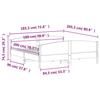 VidaXL Cadre de lit et tête de lit blanc 180x200 cm bois de pin massif 3216165