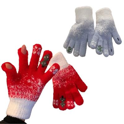 Touchscreen-Handschuhe für Herbst Winter Warme Futterhandschuhe für Damen Mädchen Weihnachten Handwärmer Damen Alltagshandschuhe