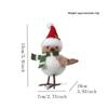 Christmas Plush Bird Ornaments Soft Cute Handmade Hanging Decor for Xmas Tree Home Holiday Party Winter Festival Decoration
