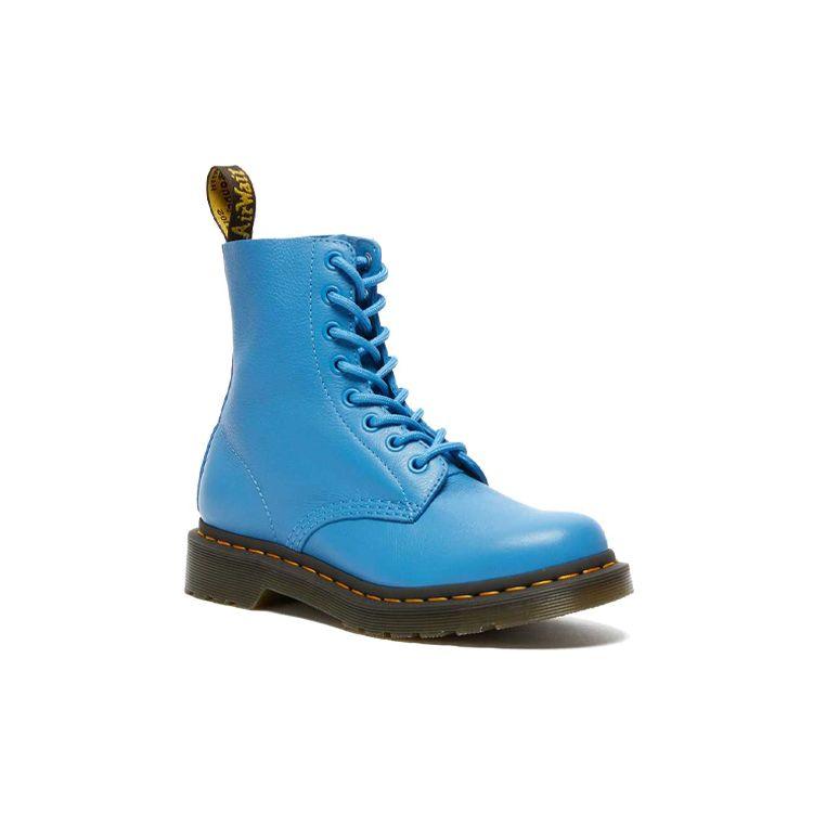 Dr. Martens 1460 Leather Round Toe Lace-Up Short Boots Women Boots Medium-Blue 26902416