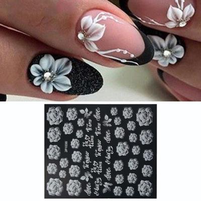 Transfer Decals Langlebige Make-Up Werkzeuge Weiß Schmetterling Mond Form Nail art Aufkleber
