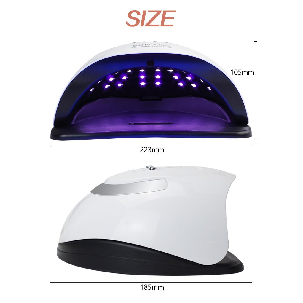 57LEDs UV LED Nail Lamp Acrylic Gel Dryer Lamp With Smart Sensor Low Heat Mode Purple Nail Art Salon Manicure Machine