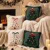 Plush Fabric Christmas Pillowcase Soft Texture Decorative Pillow Cover  Sofa Bed Decoration