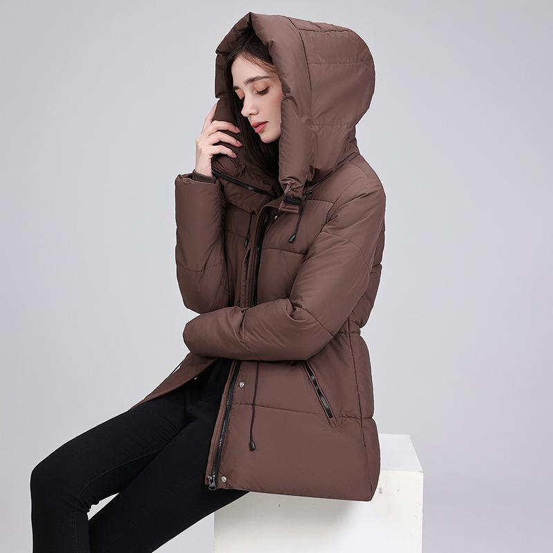 YYFS Damenmode Casual Herbst Winter Einfarbig Druck Langarm Jacken & Mäntel Daunenmäntel