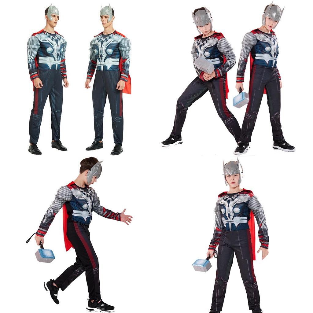 Avengers Endgame Thor Superhero Muscle Costume With Exquisite Workmanship For Adult Boys