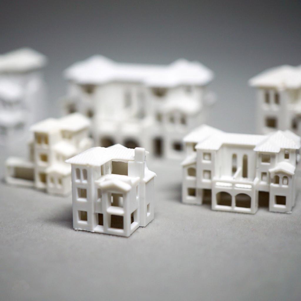 N Scale 1:500 Villa Building Assembling Model Outland Realism Scene Sand Table Buildings Model Dollhouse Building Model