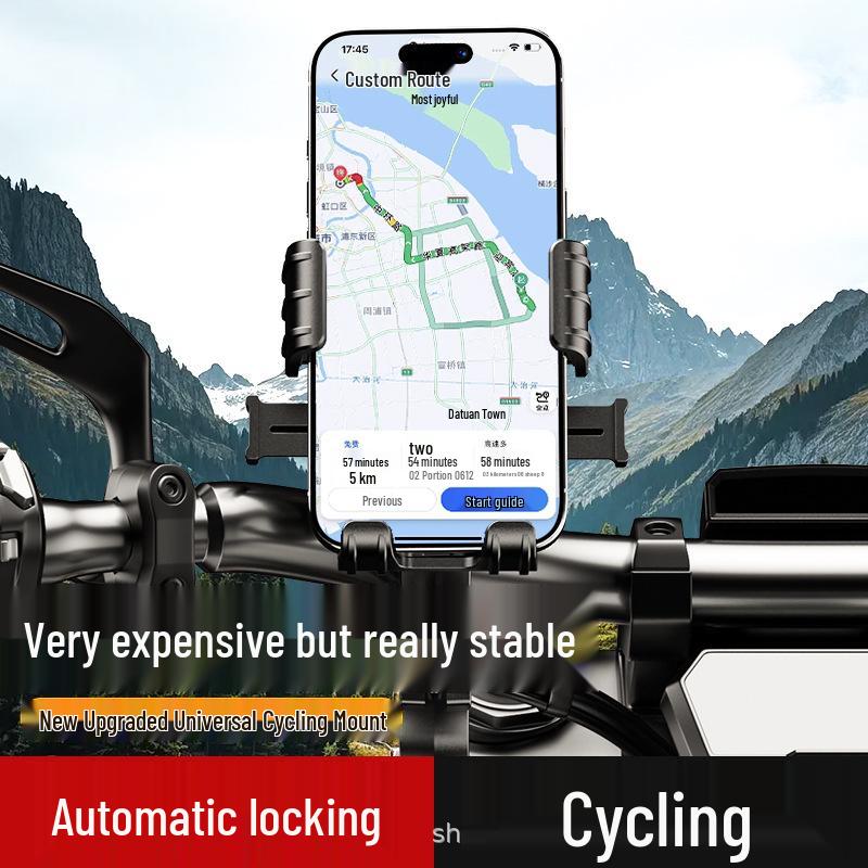 Electric Scooter & Motorcycle Phone Holder: Shock-Absorbing, Anti-Shake, Navigation-Stable Mount