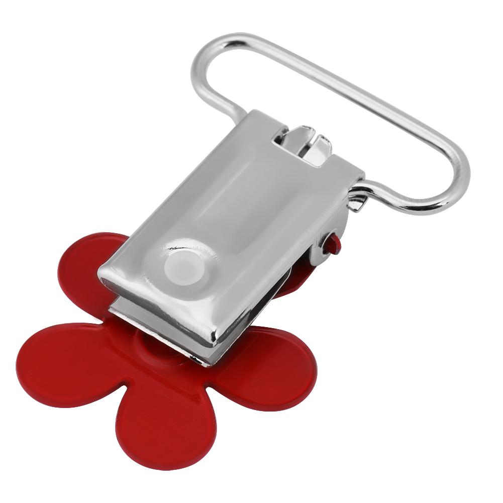 10Pcs Lot 25mm Mini Plum Shape Suspender Pacifier Braces Clip Holder