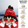 Chibi Marukochan Strawberry Girl Red Bow Cartoon Print Blanket Personalized Name Soft Lightweight And Versatile For Sofa Bed Picnic Office Car Travel