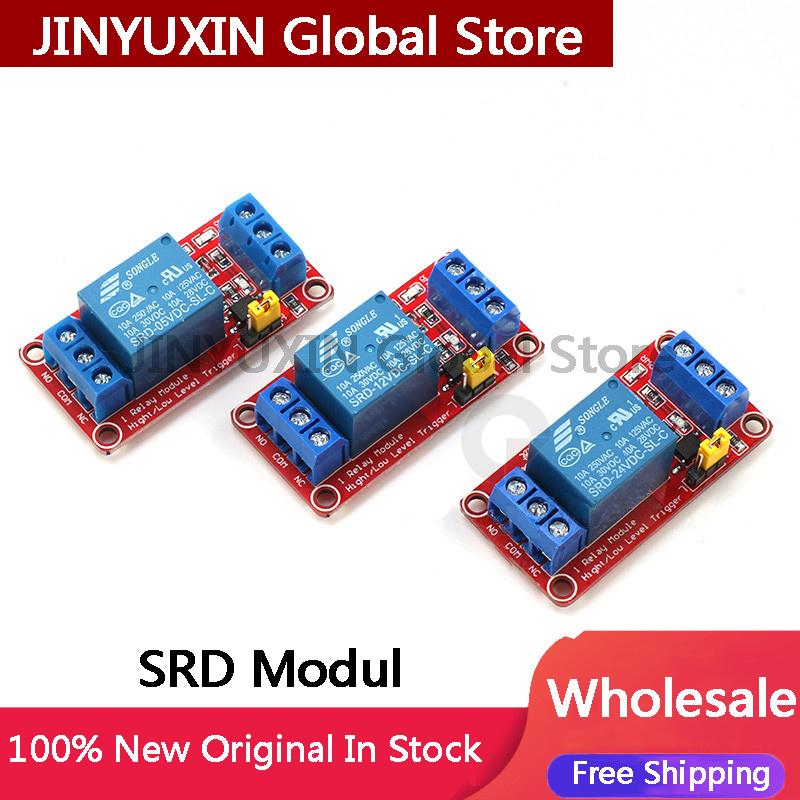 

2Piece DC 5V 12V 24V 1Channel Relay Module Board Shield with Optocoupler High and Low Level Trigger for arduino Raspberry Pi 2Pcs Red Modul