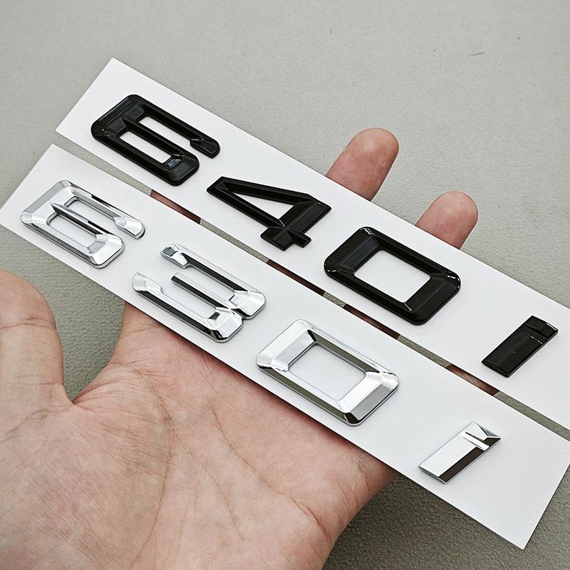 3D ABS Car Letters Logo 630i 640i 650i Badge Sticker Rear Trunk Emblem Decals For BMW 6 Series 630i 640i 650i Car Tail Marking