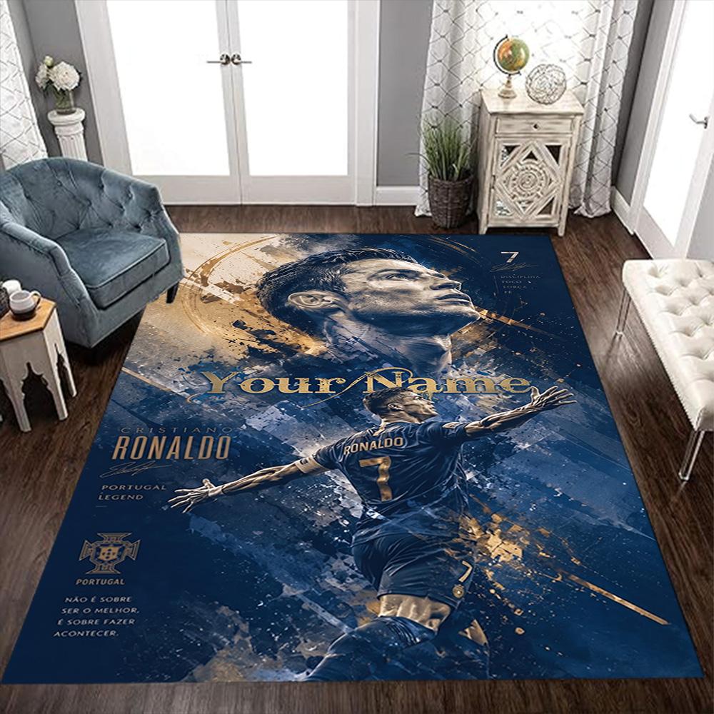 Cristiano Ronaldo (91) Customize Text Floor Rug Office Rug Perfect for Study room Living Rooms Entryway Playrooms Anti-slip Rug Office home decor