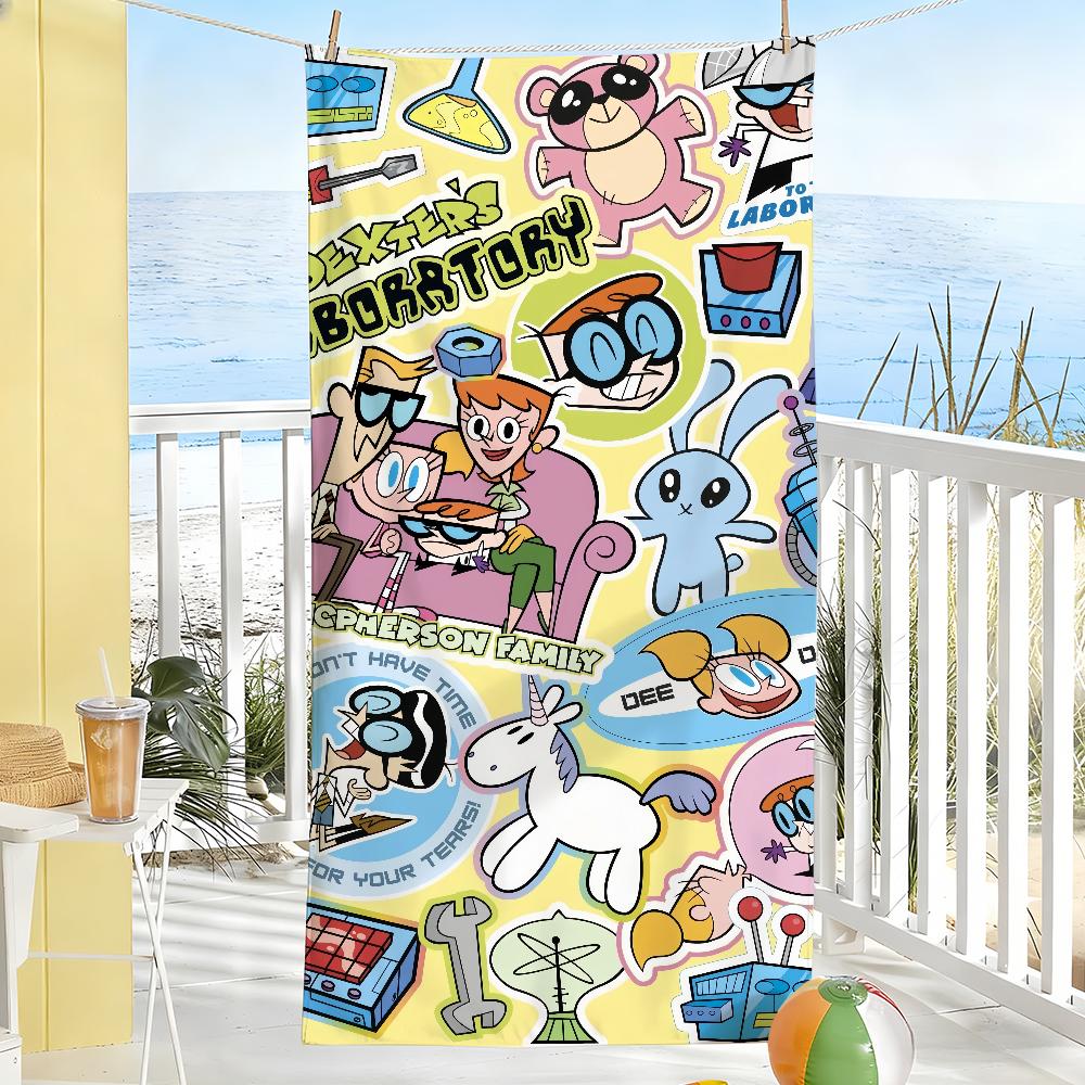 Fun Cartoon D-Dexters-Lab Cool Towel Soft Pool Gift For Travel Gym Shower Camping Quick Dry Sports Large Beach Towels