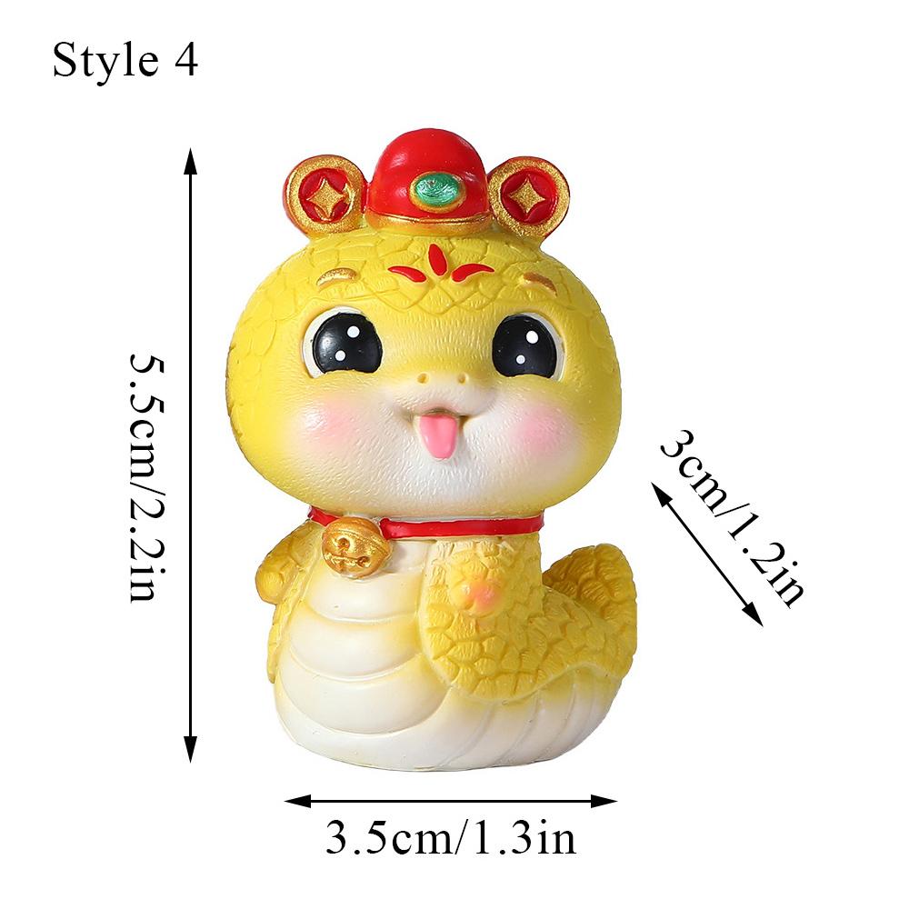 

2025 Новый год мультфильм милый мини змея украшение змея стол аксессуары офисный настольный орнамент змея игрушка для декора детской комнаты