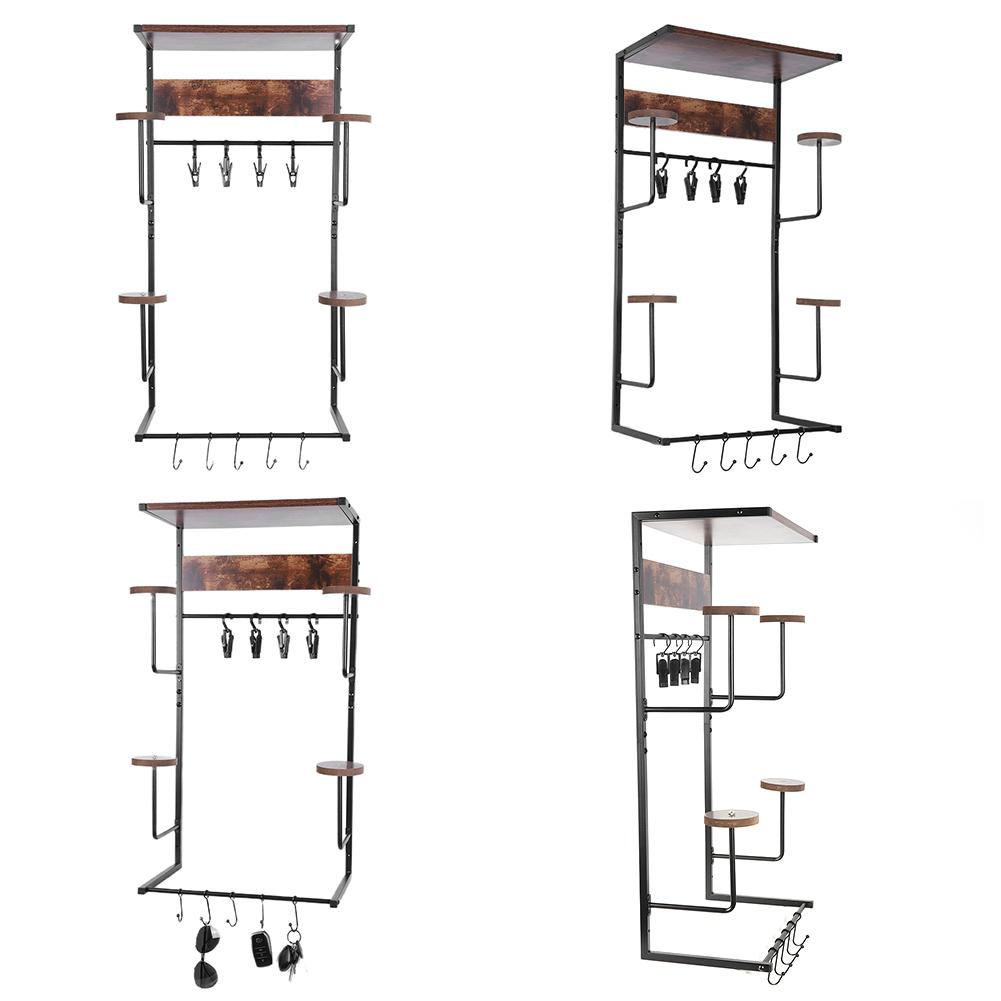 

Настенный держатель для шлема 4 зажима и 4 крючка Стойка для шлема Настенный держатель для шлема мотоцикла для хранения аксессуаров для мотоцикла United States