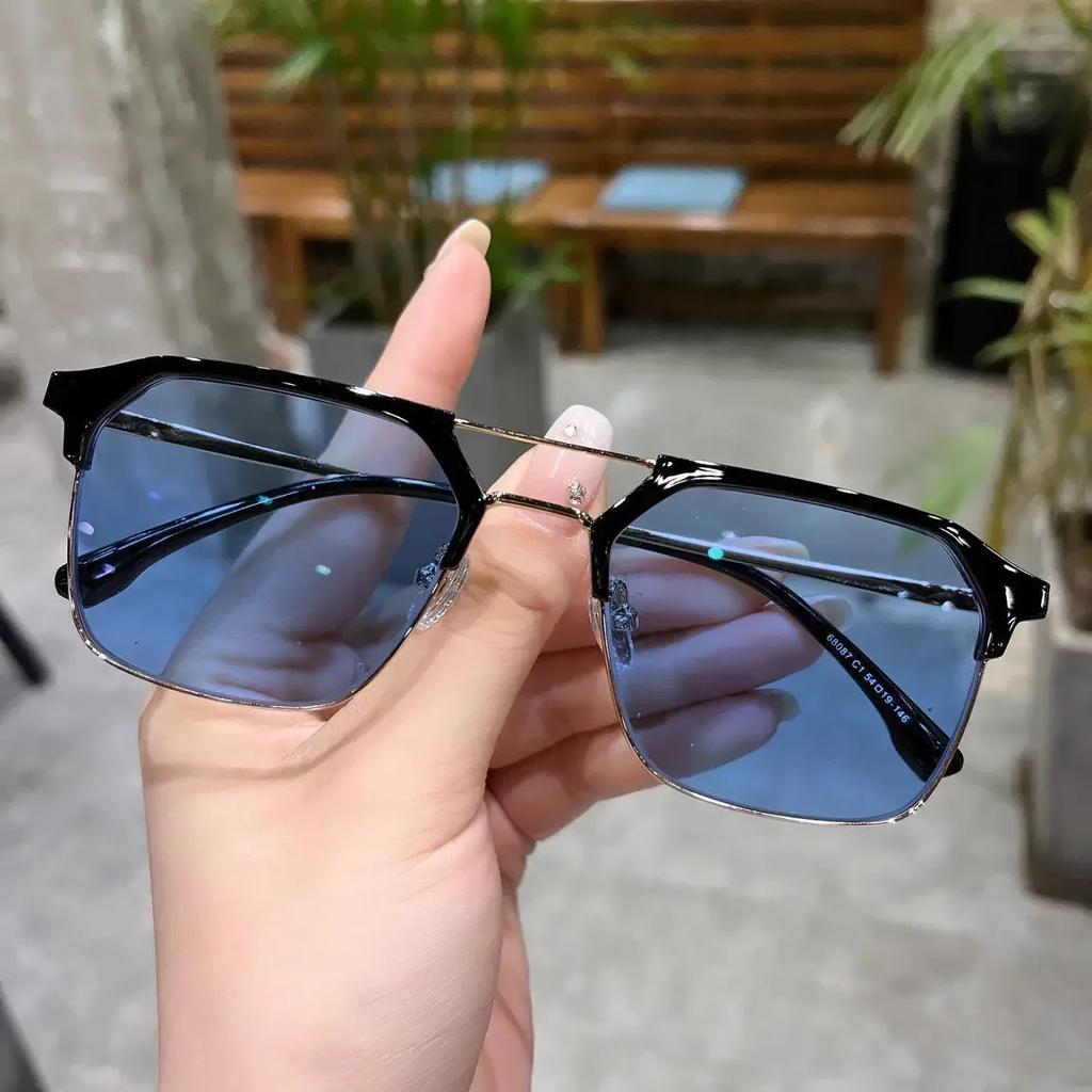 Fashion Dual Beam Color Changing Myopia Glasses Business Near Sight Eyewear for Men Luxury Computer Finished Eyeglasses To -4.0