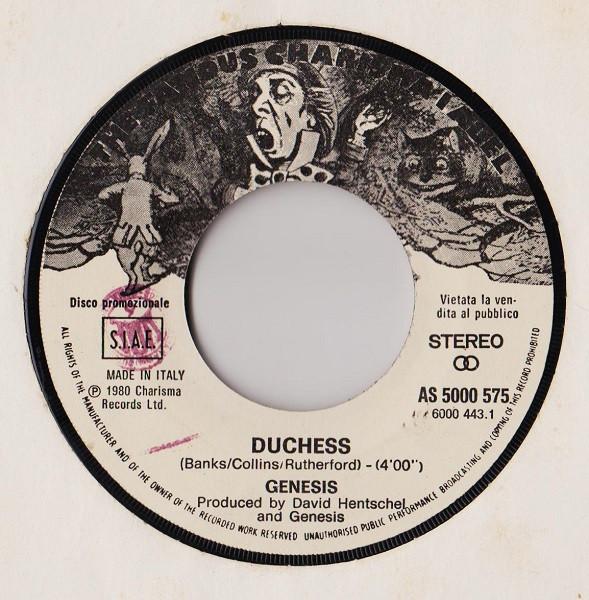 

7inch Record GENESIS ALBERTO FORTIS Duchess Tinnamori AS5000575 PHILIPS 1980 Italy Rock Used