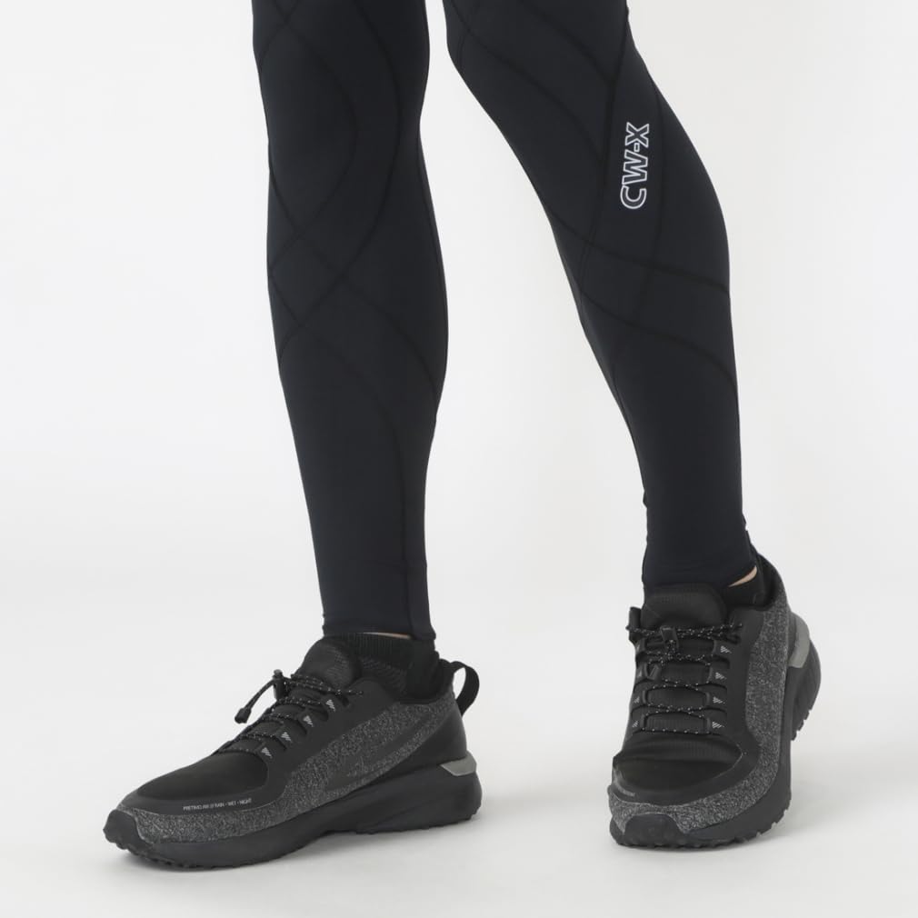 Blue Sports Tights Generator Model Sweat Absorbent Quick Drying UV Protection Rate Over HZO669 BL M [CEDA X/Wacoal] (Long Length) 90% Men's