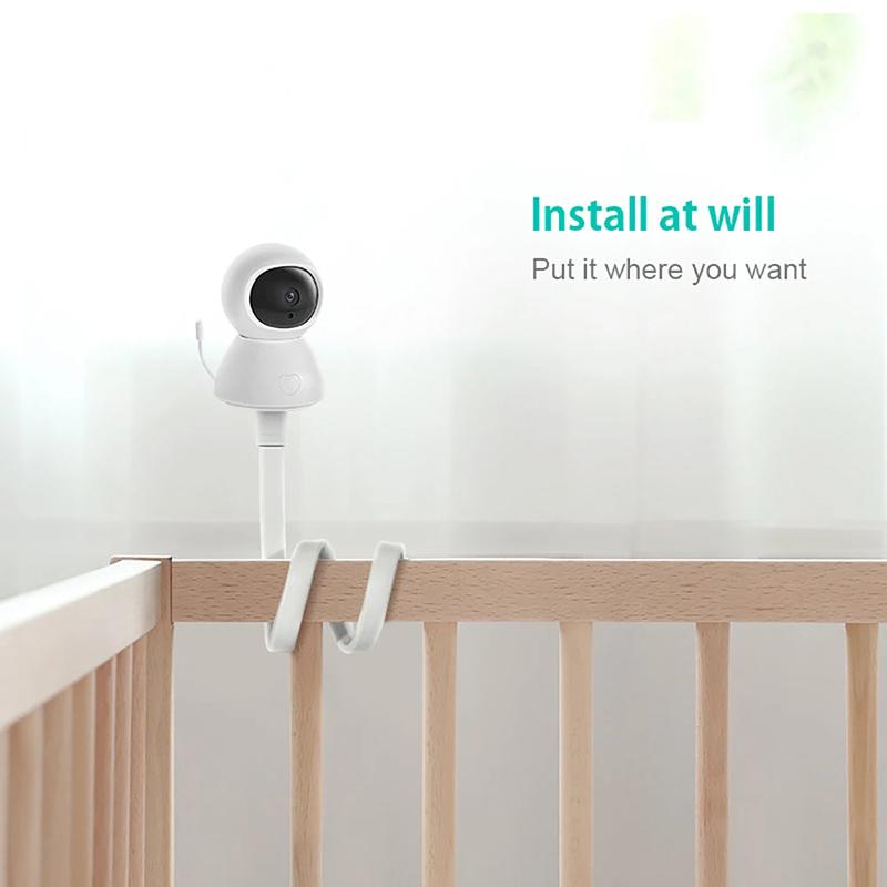 Silicon Baby Camera Bracket Indoor Monitoring Bracket No Drilling Crib Cradle Rod Hose Holder Adjustable Twist Mounting