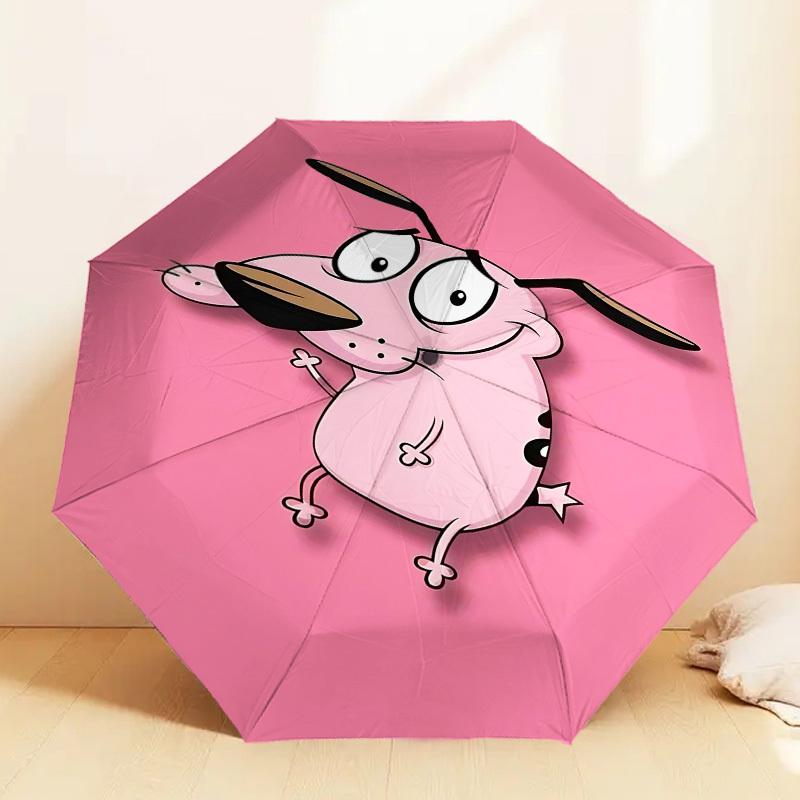 Adorable Pink Doggy Print Umbrella - Automatic Opening & Closing, Outdoor Gear, Lightweight Travel Accessory, Durable Gift for Animal Lovers 178