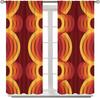 Tende Geometriche Arancioni Moderne Astratte Oscuranti Stile Retrò Anni '60 '70 Curta per Camera da Letto Soggiorno Cucina Caffè Decorazione