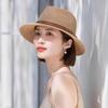 Summer Straw Woven Hat Wide Brim UV Protection Beach Panama Hat Soft Breathable Fedora Sun Hat