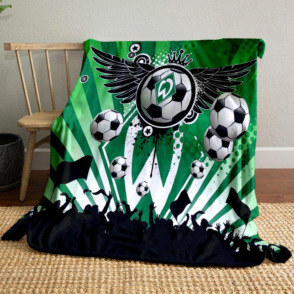 Soccer Wings Green Designed Flannel blanket for bedroom, living room, sofa, and nap