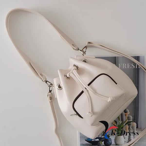 Dwustronna mała torba wiaderkowa ze ściągaczem (4 kolory)