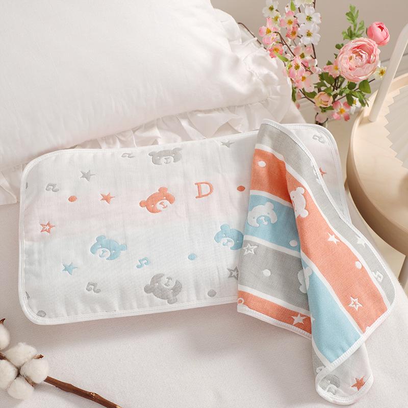 Pure Cotton Six-Layer Gauze Sweat-Absorbent Pillowcase for Adults and Kids, Class A Quality 70*50cm - Six Layers Gauze, All Seasons