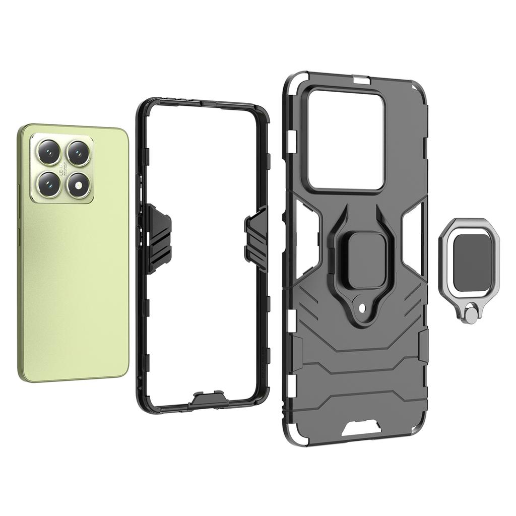 For Xiaomi 14T Case PC+TPU Protective Phone Cover with Ring Kickstand
