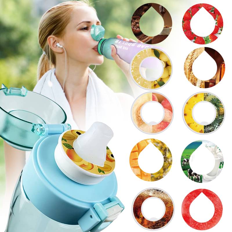 Creative Air Up Water Bottle Tritan Taste Pod Fruit Fragrance Flavor Peach Cola