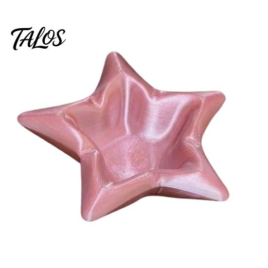PLA Jewelry Organizer 3D Printed Star Storage Tray, Shape Decorative Five-pointed Elegant Plate Desktop Organizer, Trinket Dish for Dressing