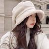 Thickened Suede Beret Hat Plush Plush Octagonal Cap Personality Painter Hat  Girl